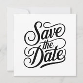 Kalligrafie-Typografie-Hochzeit Save The Date (Vorderseite)
