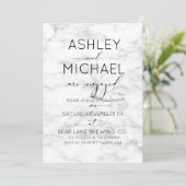 Kalligrafie Typografie-Marmorbändlerin Einladung (Stehend Vorderseite)