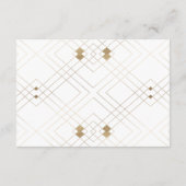 Kalligrafie Typografie Monogram Gold Deko Wedding Begleitkarte (Rückseite)