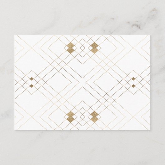 Kalligrafie Typografie Monogram Gold Deko Wedding Begleitkarte (Rückseite)