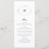Kalligrafie Typografie Monogram Gold Deko Wedding Menükarte (Vorderseite)