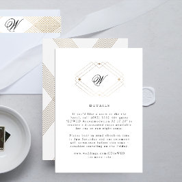 Kalligrafie Typografie Monogram Gold Deko Wedding RSVP Karte