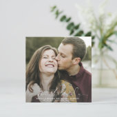 Kalligrafie Typografie Platz 2 Foto Hochzeit Save The Date (Stehend Vorderseite)