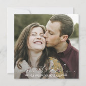 Kalligrafie Typografie Platz 2 Foto Hochzeit Save The Date (Vorderseite)