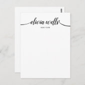 Kalligrafie-Typopografie Postkarte (Vorne/Hinten)