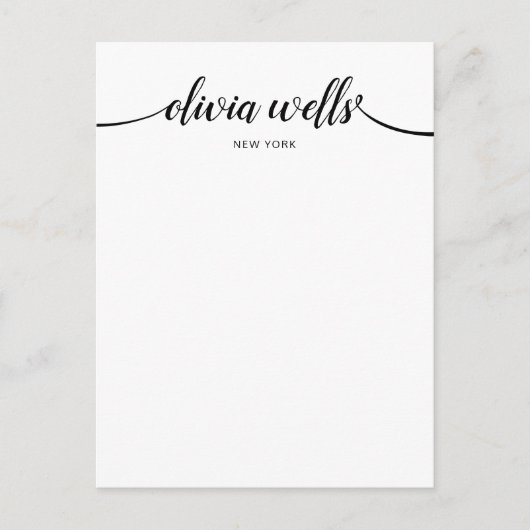 Kalligrafie-Typopografie Postkarte (Vorderseite)