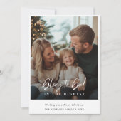 Kalligrafie überlagert Foto-Ruhm zu Weihnachten (Vorderseite)