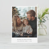 Kalligrafie überlagert Foto-Ruhm zu Weihnachten (Stehend Vorderseite)