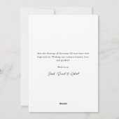 Kalligrafie überlagert Foto-Ruhm zu Weihnachten (Rückseite)