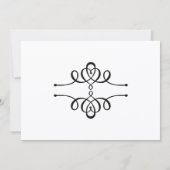 Kalligrafie Umbrella-Brautparty Einladung (Rückseite)