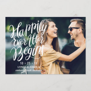 Kalligrafie und Foto-Hochzeit speichern Sie die Da Save The Date