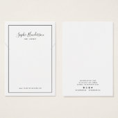 Kalligrafie und schwarze Grenzenkarte (Vorne & Hinten)