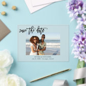 Kalligrafie-Uno-Foto Save the Date Acryleinladungen (In Situ (Hochzeit))