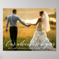 Kalligrafie Unser Abenteuer beginnt mit Hochzeitsf