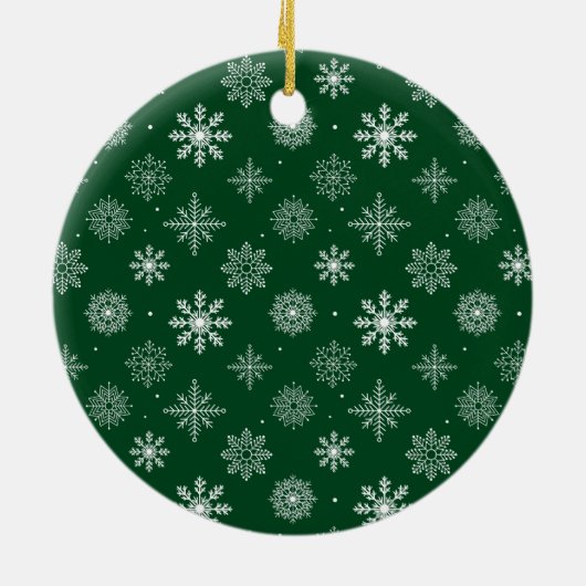 Kalligrafie Unser erstes Weihnachtspaar Grün Keramik Ornament (Hinten)