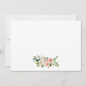 Kalligrafie verändert das Datum der rosa Blumenkar Save The Date (Rückseite)