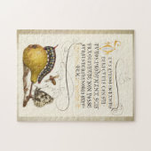 Kalligrafie vergoldet anfänglicher Vintager Birnen Puzzle (Horizontal)