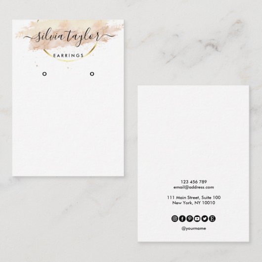 Kalligrafie Visitenkarte (Vorne/Hinten)