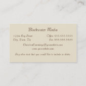 Kalligrafie-Visitenkarte Visitenkarte (Rückseite)