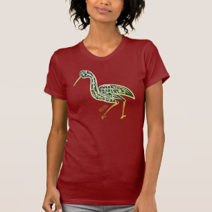 Kalligrafie Vogel T-Shirt