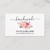 Kalligrafie Wasserfarben Rosa Blütenblume Handgefe Begleitkarte (Vorderseite)