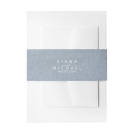 Kalligrafie Wedding Dusty Blue ID771 Einladungsbanderole