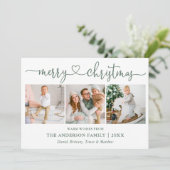 Kalligrafie Weihnachten 3 Foto Sage Green (Stehend Vorderseite)