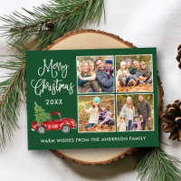 Kalligrafie Weihnachten Vintager LKW 4 Foto Grün