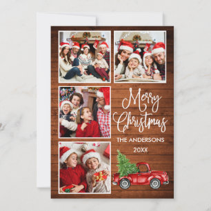 Kalligrafie Weihnachten Vintager LKW Holz 4 Foto