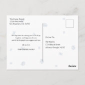 Kalligrafie Wintersaison Grüße Foto Urlaub Postkarte (Rückseite)