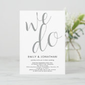 Kalligrafie wir machen QR-Hochzeit Einladung (Stehend Vorderseite)