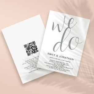Kalligrafie wir machen QR-Hochzeit Einladung