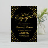 Kalligrafie Wir sind eine Verlobte Engagement-Part Folieneinladung (Stehend vorne)