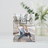 Kalligrafie Wir werden Save the Date heiraten (Stehend Vorderseite)