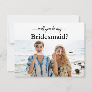 Kalligrafie wird mein Foto Bridesmaid Card sein Dankeskarte