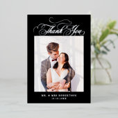 Kalligrafie zeitlose Silberhochzeit Danke Folieneinladung (Stehend vorne)