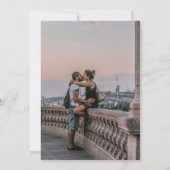 KALLIGRAFISCHE TYPOGRAPHIE Rose Rot Verlobung Einladung (Rückseite)