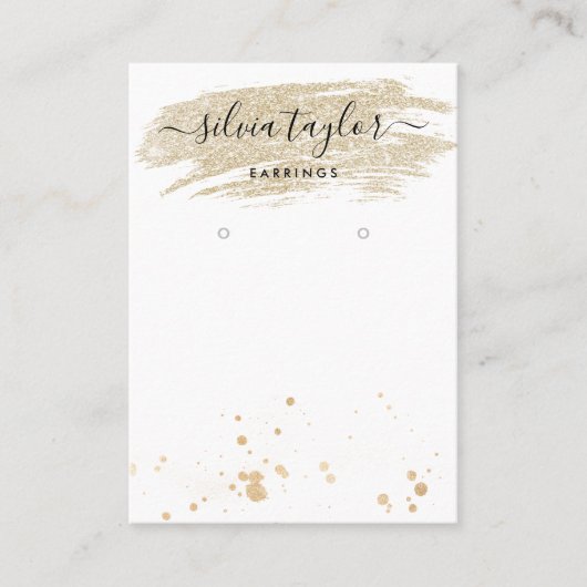 Kalligrafischer Glitzer Visitenkarte (Vorderseite)