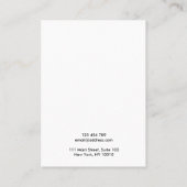 Kalligrafischer Glitzer Visitenkarte (Rückseite)