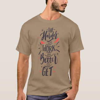 Kalligrafischer Hintergrund eines motivierenden Zi T-Shirt