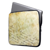 Kalligrafischer Hintergrund Laptopschutzhülle (Vorderseite Links)