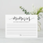 Kalligrafischer Lieblingsgedächtnis der Bridekarte Hinweiskarte (Stehend Vorderseite)