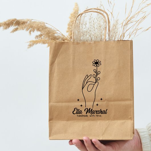 Kalligrafischer Name Elegant Handmade Daisy Busine Gummistempel