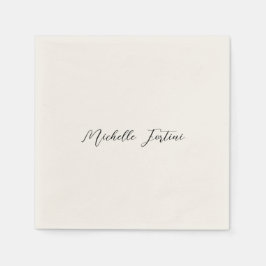 Kalligrafischer Name Elegant Schlicht Minimalistis Serviette