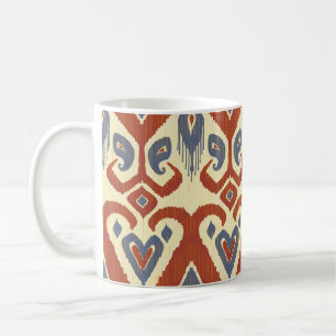 Kalligrafischer Pinselstrich: Nahtloser Vintage-Ef Kaffeetasse