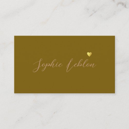 Kalligrafischer Schriftart Name Romantik Telefonnummerkarte (Vorderseite)