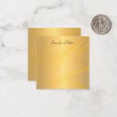 Kalligrafischer Skriptname Gold Glamour Hintergrun Mitteilungskarte (Vorderseite/Rückseite Beispiel)