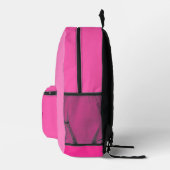Kalligrafischer Skriptname Rosa Farbpalette Trendy Bedruckter Rucksack (Rechts)