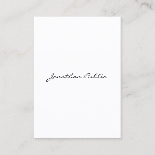 Kalligrafischer Skripttext Elegante Einfache Vorla Visitenkarte (Vorderseite)