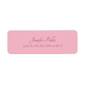 Kalligrafischer Skripttext Elegante Rosa Schlicht (Vorne)